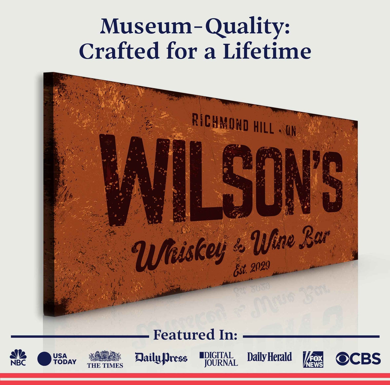 Whiskey And Wine Bar Sign II