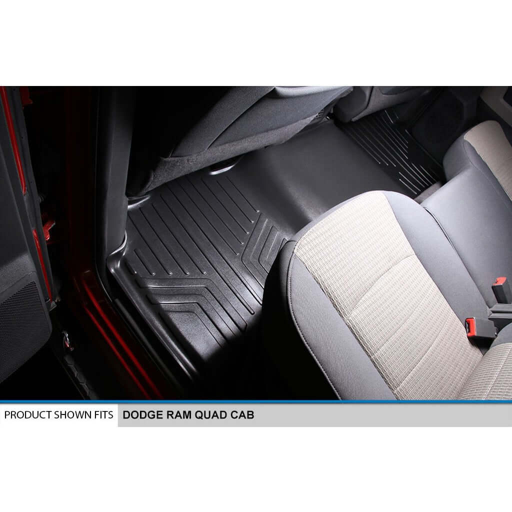SMARTLINER Custom Fit Floor Liners For 2012-2024 RAM 1500 Quad Cab / Classic Quad Cab