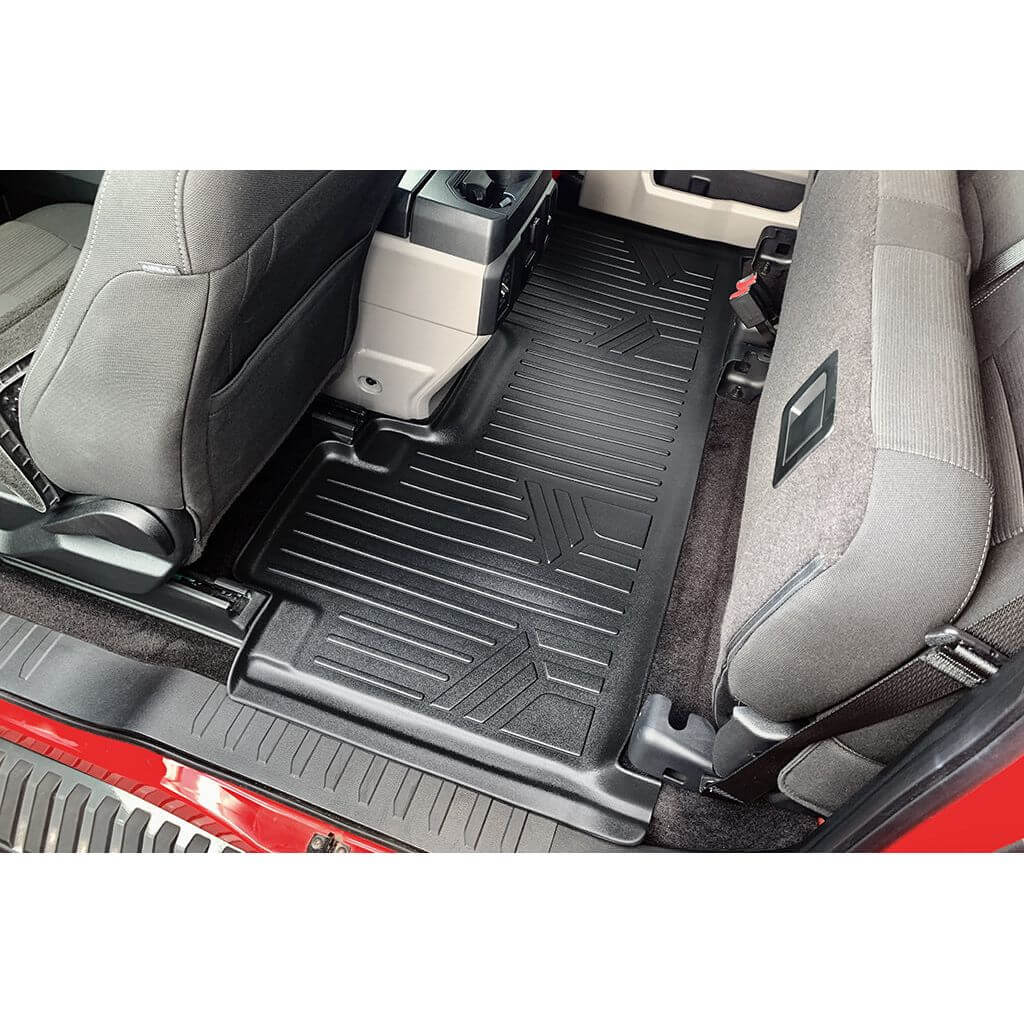 SMARTLINER Custom Fit Floor Liners For 2015-2025 Ford F-150 SuperCab with 1st Row Bucket Seats Vinyl Flooring
