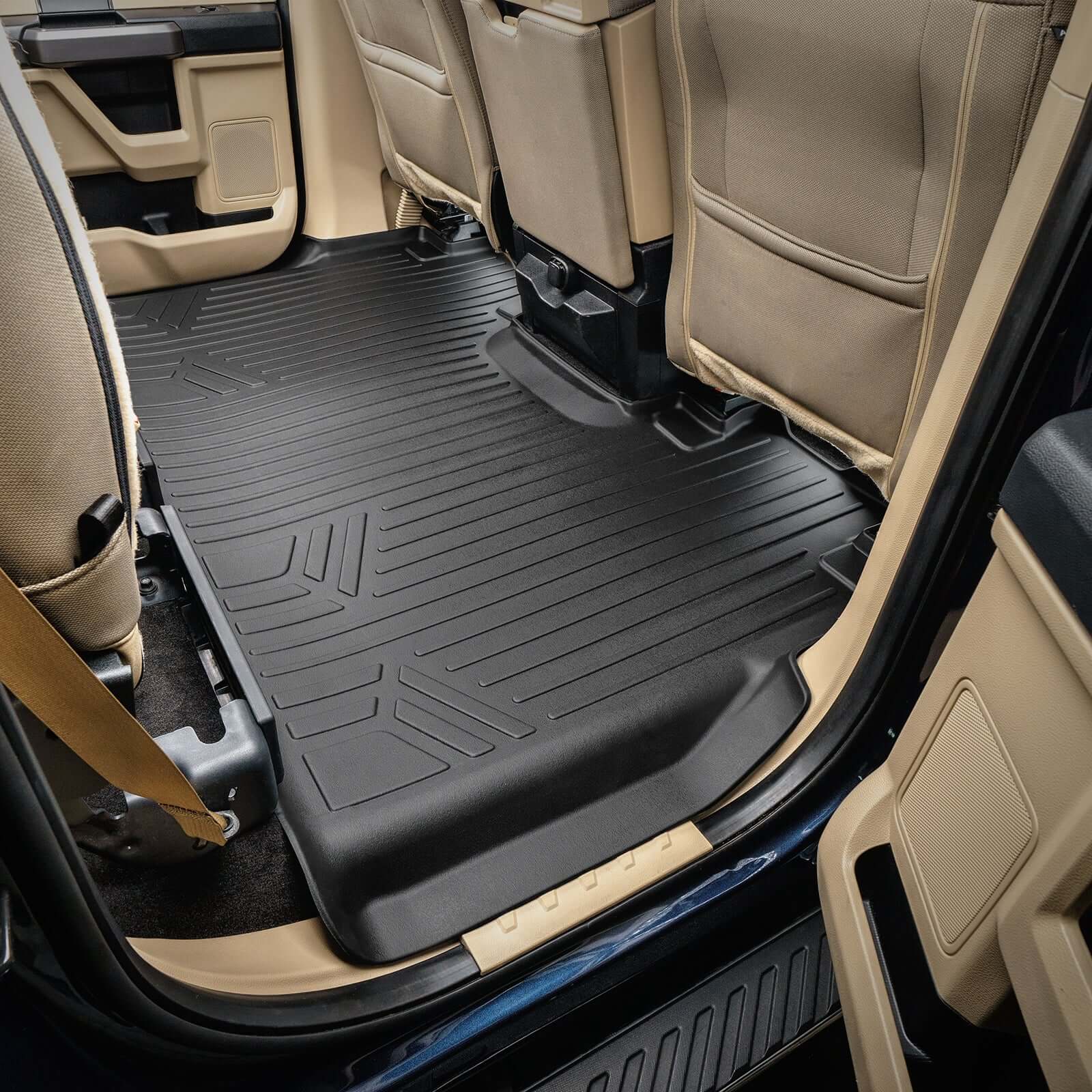 SmartCoverage™ Custom Fit Floor Liners For 2015-2025 Ford F-150 SuperCrew Cab with 1st Row Bench Seat (No OTH and no 2nd Row Underseat Storage) Vinyl Flooring
