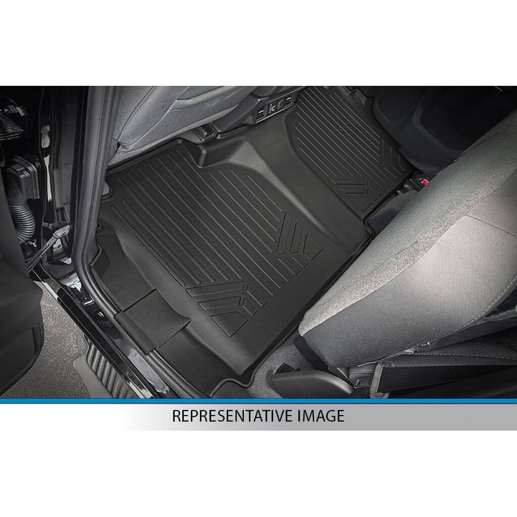 SMARTLINER Custom Fit Floor Liners For 2015-2025 Ford F-150 SuperCab with 1st Row Bench Seat with OTH Coverage & Vinyl Flooring