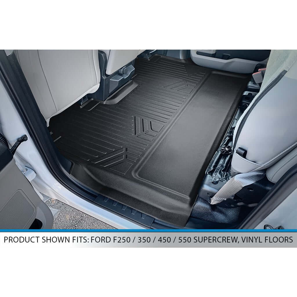 SMARTLINER Custom Fit Floor Liners For 2017-2025 Super Duty Crew Cab with Vinyl Flooring