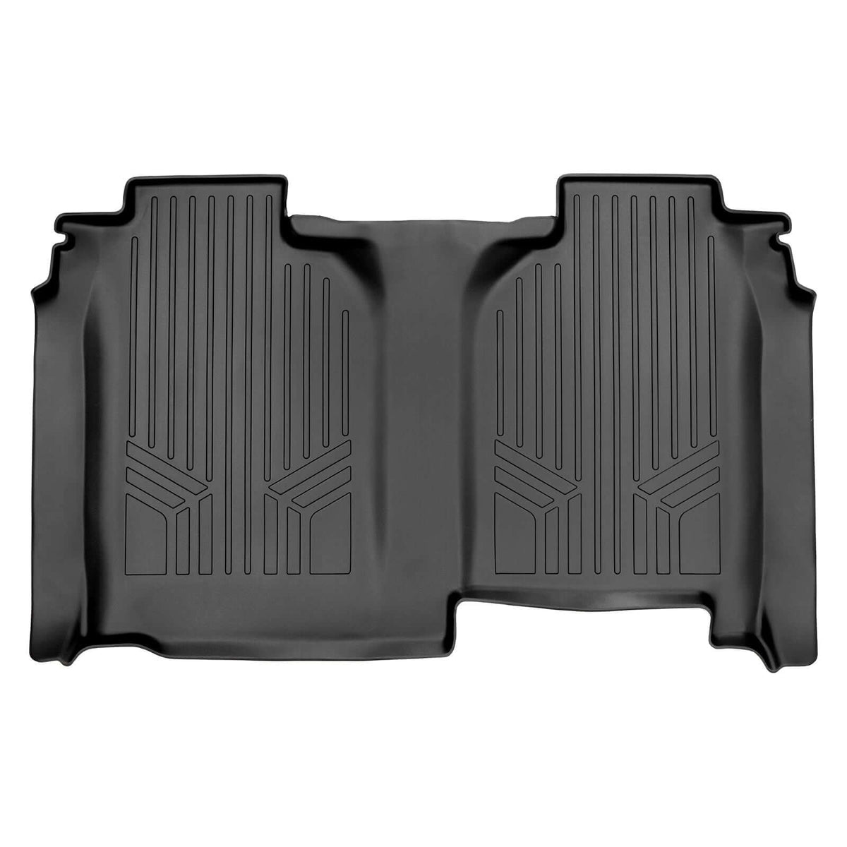 SmartCoverage™ Custom Fit Floor Liners For 2019-2024 Chevrolet Silverado 1500 Crew Cab With 1st Row Bench Seat (No OTH Coverage) and Vinyl Flooring without the 2nd Row Underseat Storage