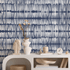 Abstract Wallpaper with Irregular Vertical Lines in Navy Blue and White - B087