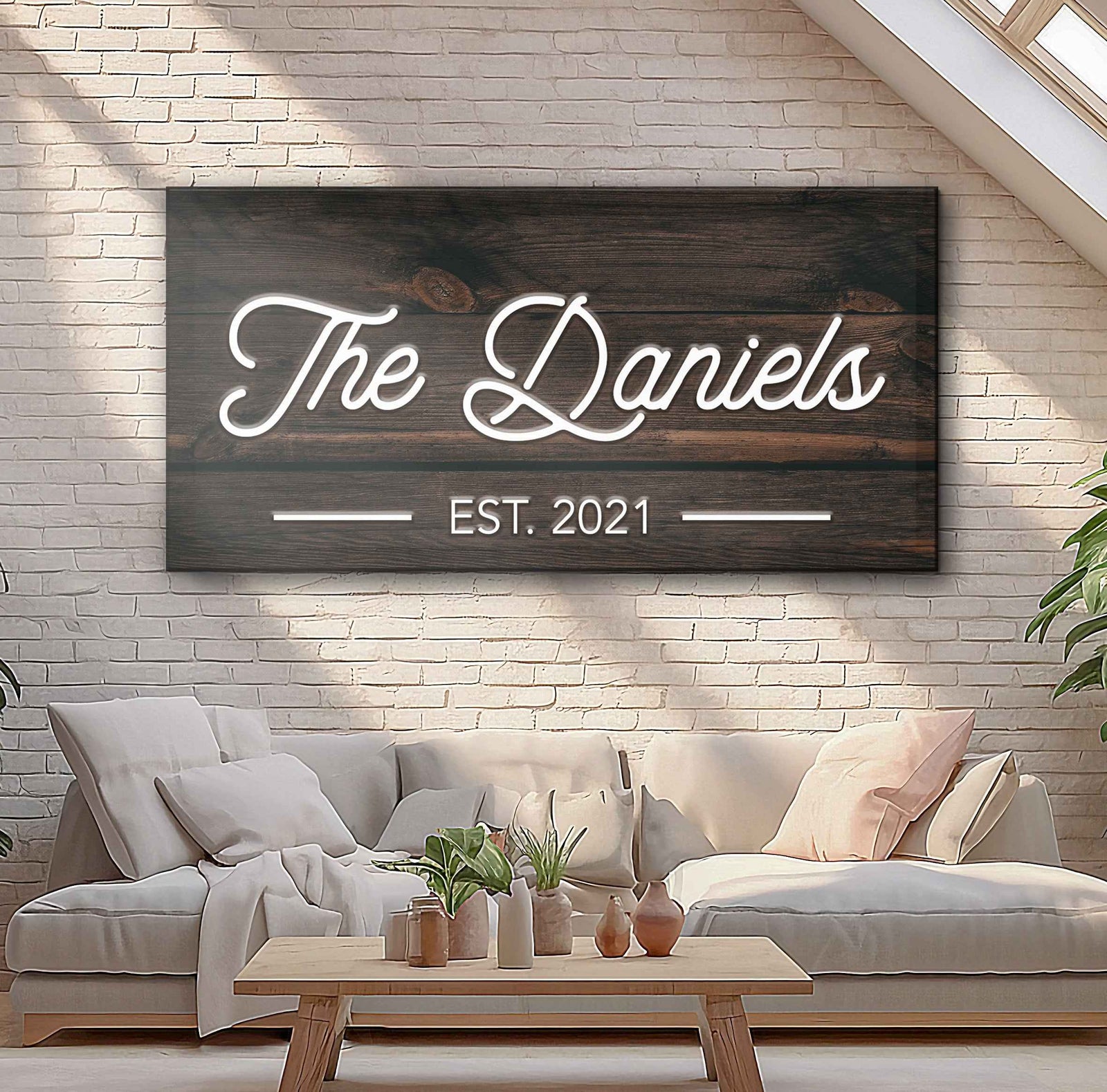 Wooden Family Name Sign
