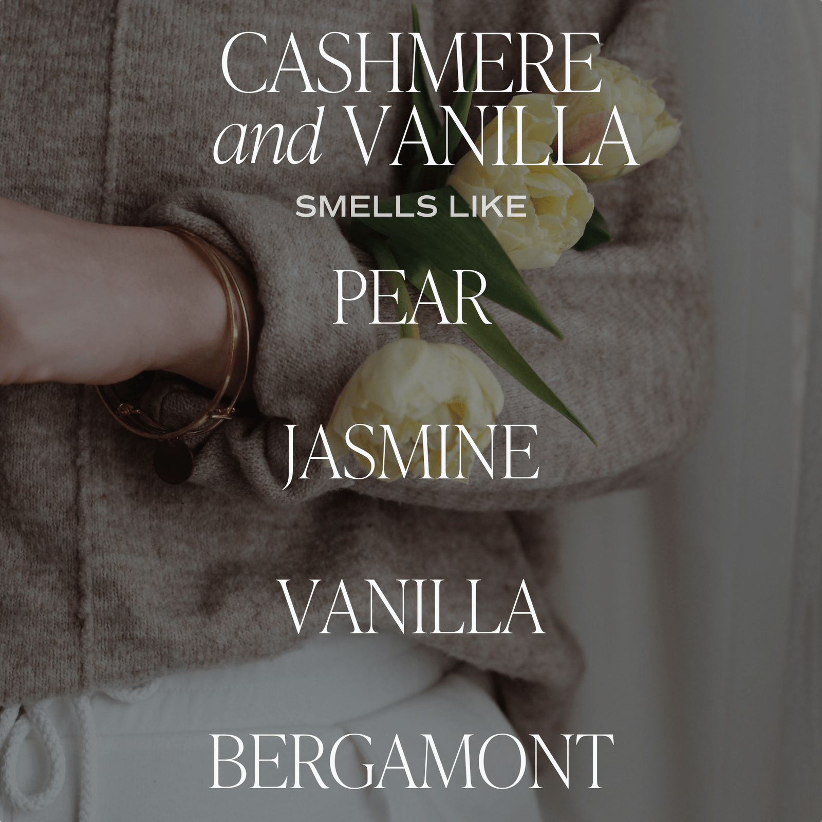 Cashmere and Vanilla Soy Candle - Tinted Glass Jar - 12 oz