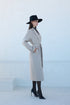 Classic Brushed Cashmere Wool Blend Overcoat in Beige