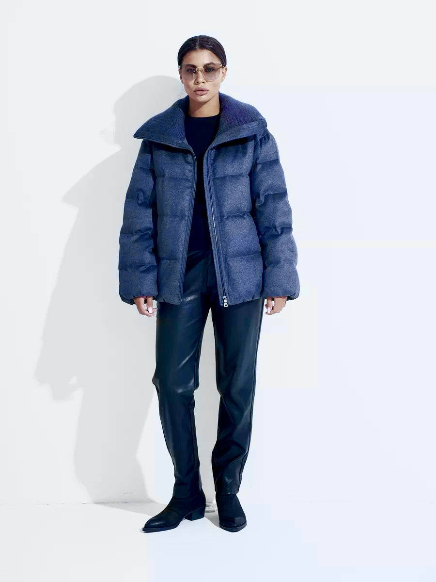 Australian Wool Silk Blend Down Fill Coat