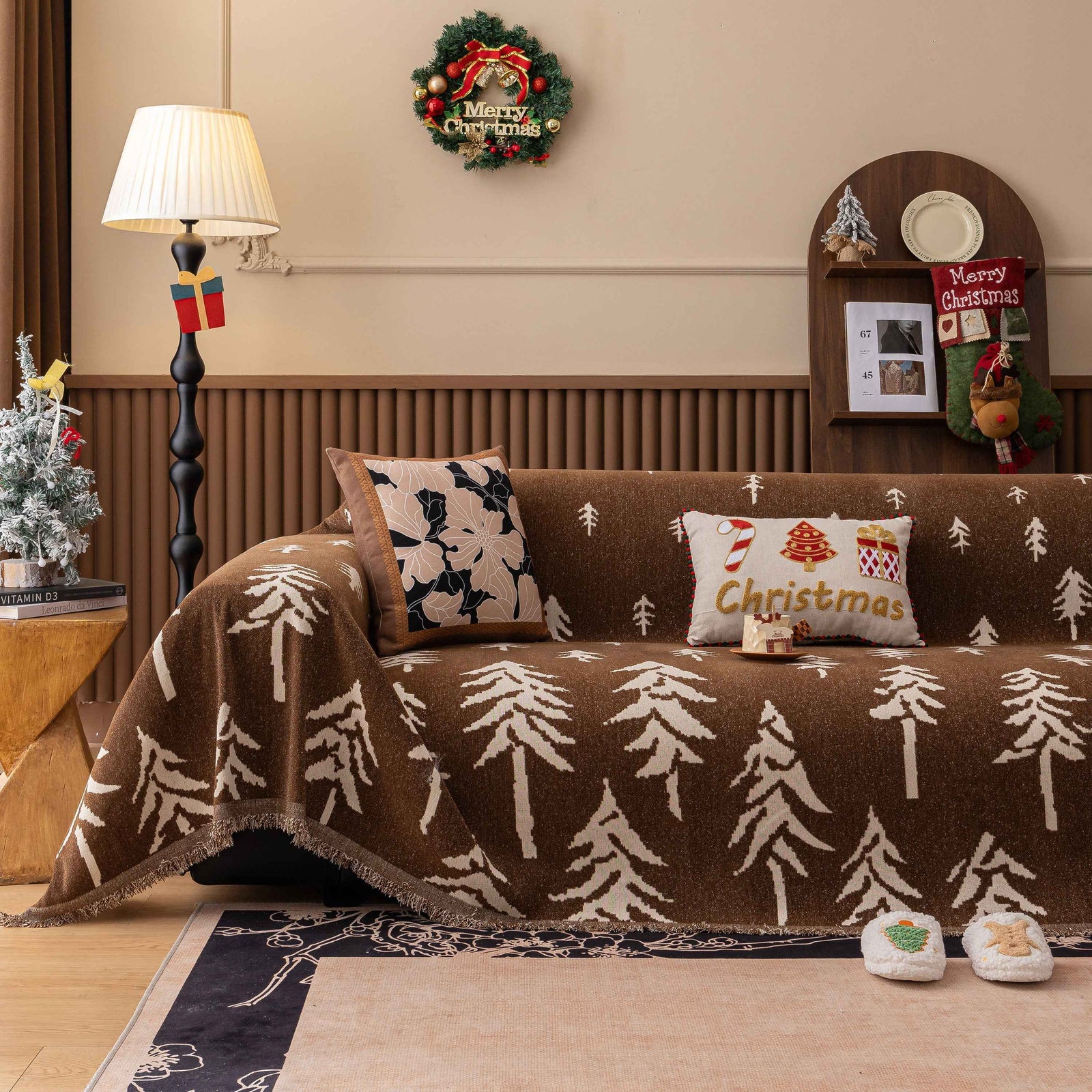 Modern Couch Covers for Couches Large Decorative Throw Blanket with Tassels for Couch