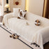 Plush Fleece Sofa Cover with 3D Cable Knit Texture Soft Cozy Warm Sofa Throw Blanket