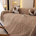Plush Fleece Sofa Cover with 3D Cable Knit Texture Soft Cozy Warm Sofa Throw Blanket