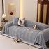 Plush Fleece Sofa Cover with 3D Cable Knit Texture Soft Cozy Warm Sofa Throw Blanket