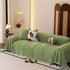 Plush Fleece Sofa Cover with 3D Cable Knit Texture Soft Cozy Warm Sofa Throw Blanket