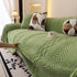 Plush Fleece Sofa Cover with 3D Cable Knit Texture Soft Cozy Warm Sofa Throw Blanket