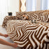 Plush Sherpa Sofa Throw Cover for Sectional, Jacquard Wave Throw Furniture Protector