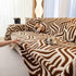 Plush Sherpa Sofa Throw Cover for Sectional, Jacquard Wave Throw Furniture Protector