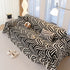 Plush Sherpa Sofa Throw Cover for Sectional, Jacquard Wave Throw Furniture Protector