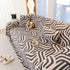 Plush Sherpa Sofa Throw Cover for Sectional, Jacquard Wave Throw Furniture Protector