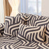 Plush Sherpa Sofa Throw Cover for Sectional, Jacquard Wave Throw Furniture Protector
