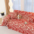 Plush Sherpa Sofa Throw Cover for Sectional, Jacquard Wave Throw Furniture Protector