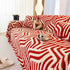 Plush Sherpa Sofa Throw Cover for Sectional, Jacquard Wave Throw Furniture Protector