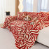 Plush Sherpa Sofa Throw Cover for Sectional, Jacquard Wave Throw Furniture Protector