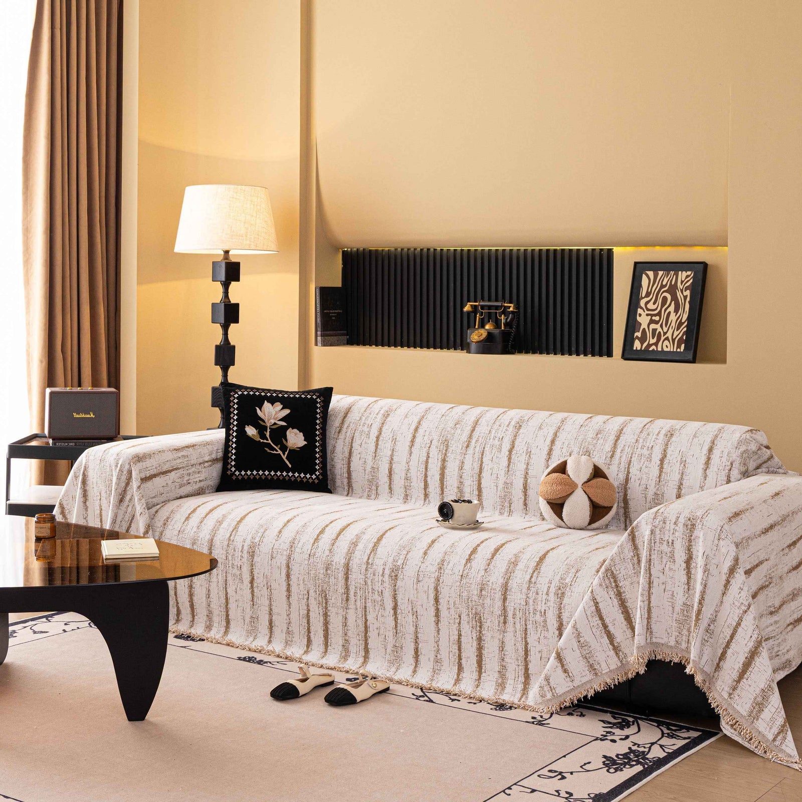 Chenille Oversized Throws for Couches, Washable and Durable Sofa Slipcover for Pets