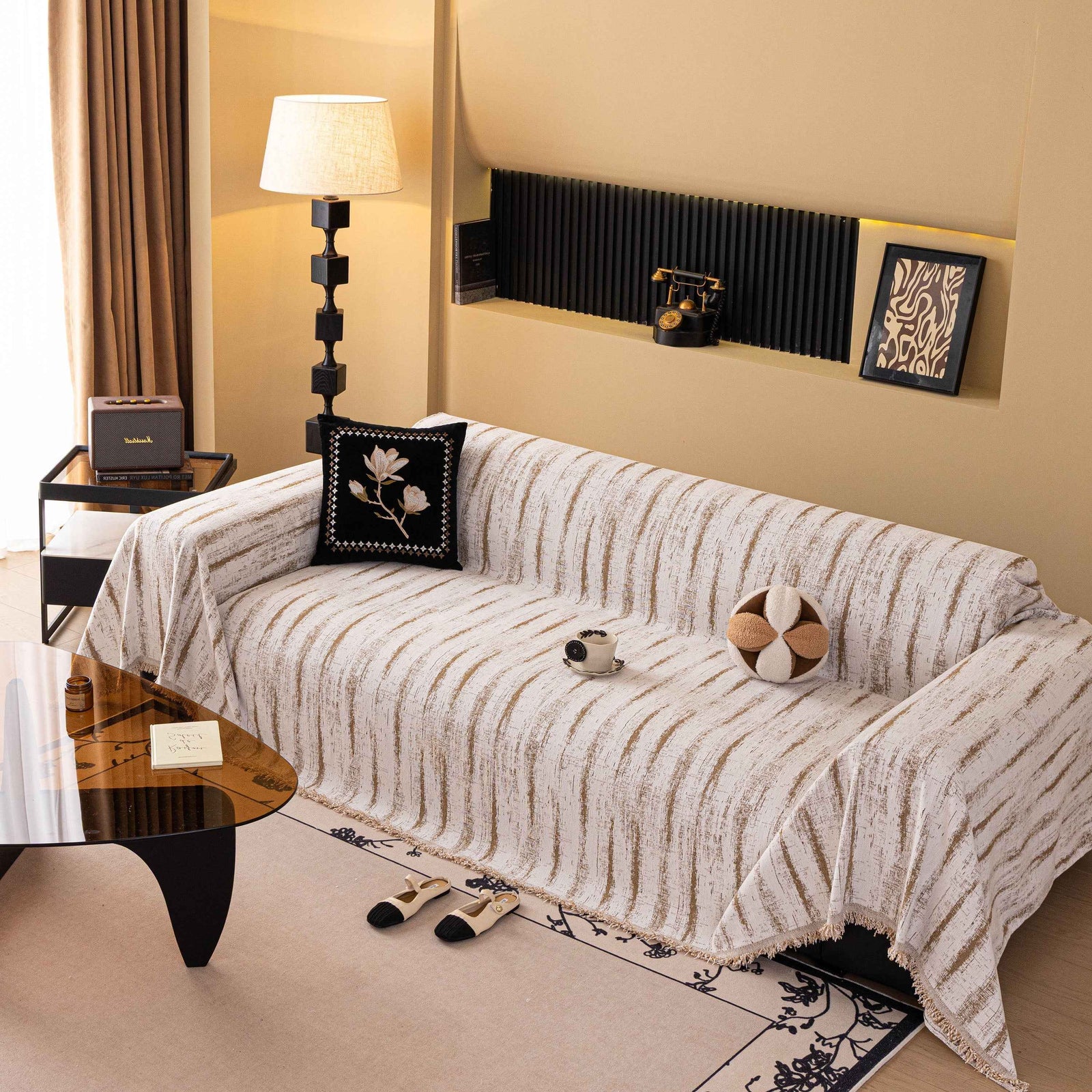 Chenille Oversized Throws for Couches, Washable and Durable Sofa Slipcover for Pets