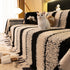 Thickened Coral Fleece Sofa Throw Cover Slipcover Warm Jacquard Cozy Couch Cover Blankets