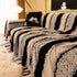 Thickened Coral Fleece Sofa Throw Cover Slipcover Warm Jacquard Cozy Couch Cover Blankets