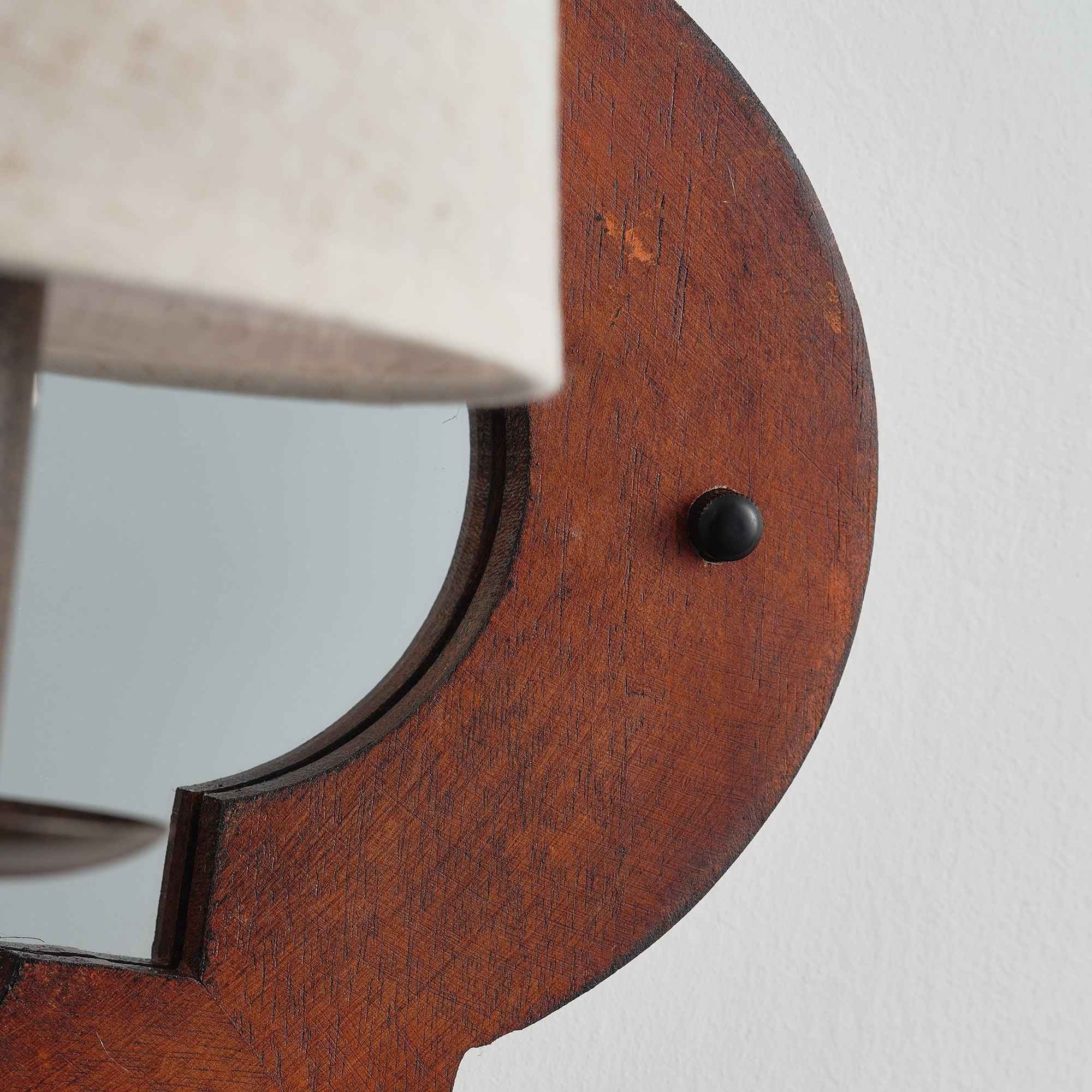 1-Light Rustic Iron Wood Wall Sconce Lighting