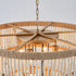 32 Inch Nelly 9-Light Bohemia Wood Beaded Chandelier