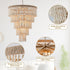 32 Inch Nelly 9-Light Bohemia Wood Beaded Chandelier