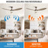 56" Bernardino Indoor Brushed Nickel Downrod Mount Chandelier Ceiling Fan with Light Kit And Remote Control