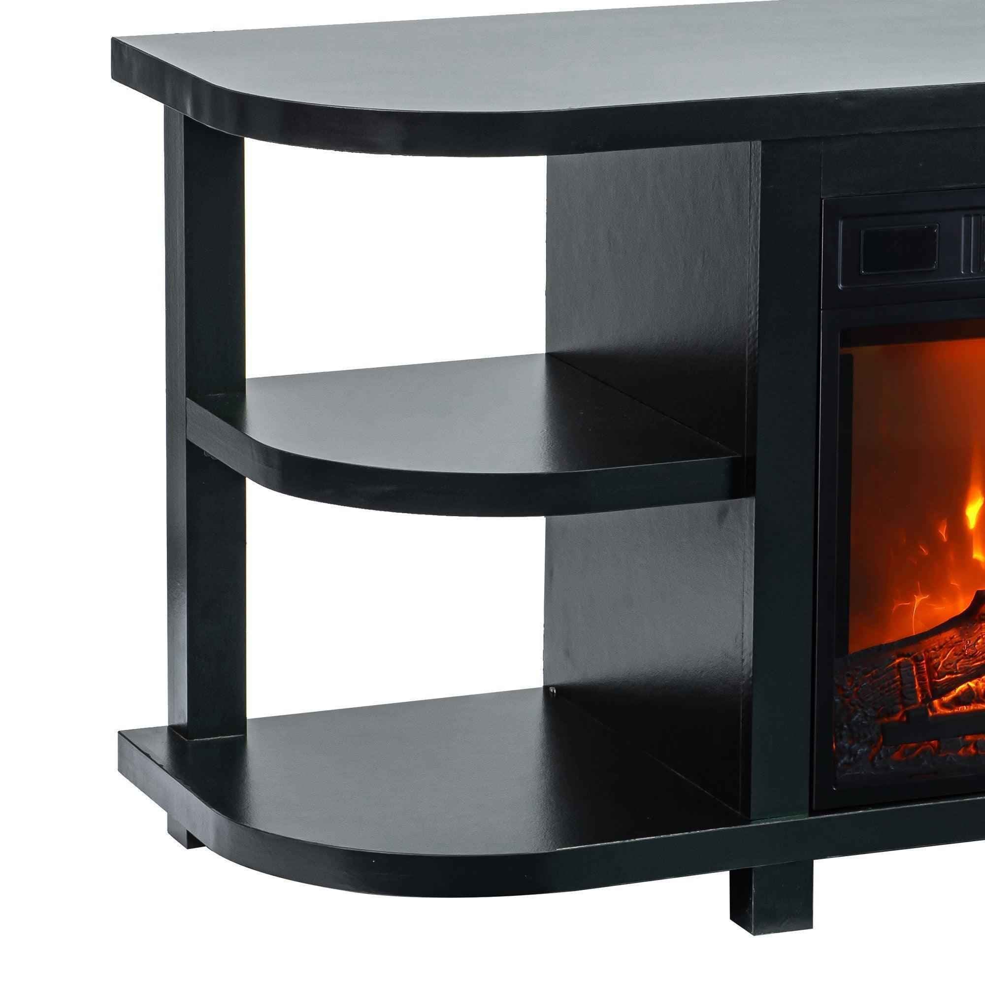 Decorative Modern 48" TV Stand with 18" Insert Electric Fireplace