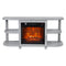 Decorative Modern 48" TV Stand with 18" Insert Electric Fireplace