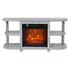 Decorative Modern 48" TV Stand with 18" Insert Electric Fireplace
