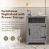 18" Solid Wood Farmhouse Nightstand for Bedroom in Brown or Grey or White
