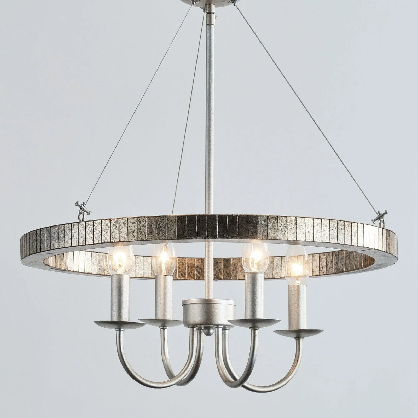 4-Light Iron Modern Island Pendant Lighting with Acrylic Lens
