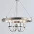 4-Light Iron Modern Island Pendant Lighting with Acrylic Lens