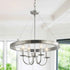 4-Light Iron Modern Island Pendant Lighting with Acrylic Lens