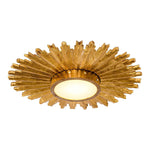 Golden Sunburst 2 Light Flush Mount Lighting
