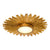 Golden Sunburst 2 Light Flush Mount Lighting