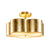 Golden Modern Semi Flush 3-Light Ceiling Lighting