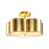 Golden Modern Semi Flush 3-Light Ceiling Lighting