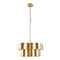 Golden 5-Light Iron Dry Rated Island Pendant Lighting