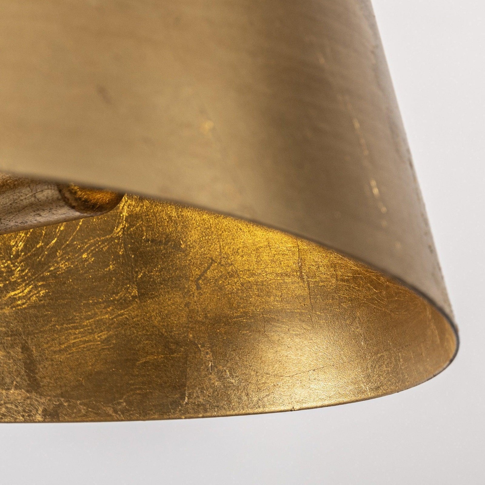 3-Light Golden Semi Flush Mount Lighting