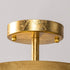 3-Light Golden Semi Flush Mount Lighting