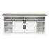 68" Farmhouse TV Stand with Double Sliding Barn Doors for Living Room
