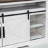 68" Farmhouse TV Stand with Double Sliding Barn Doors for Living Room